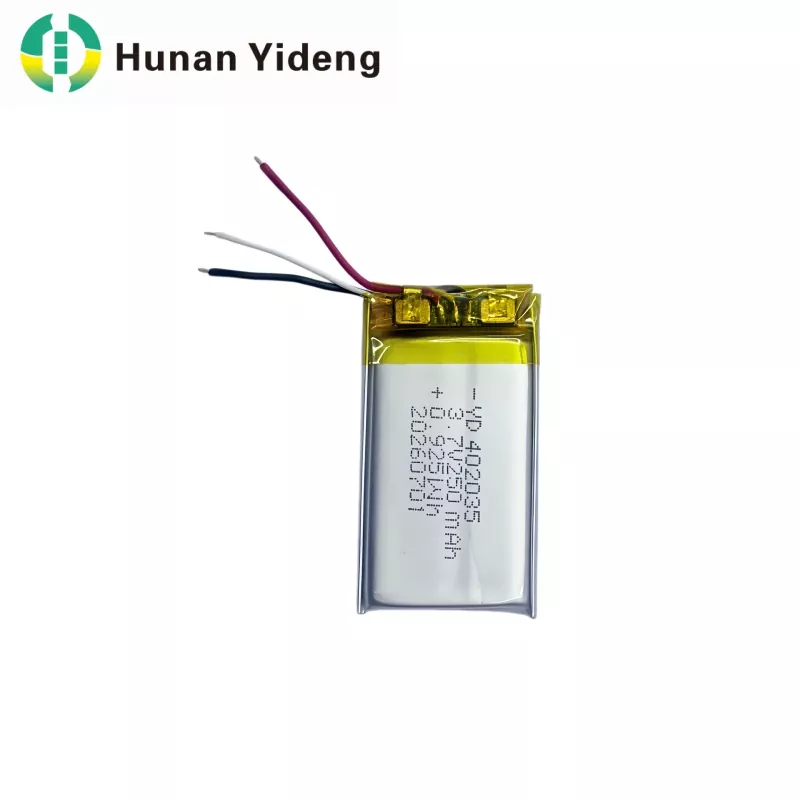 402035 3,7v 250mAh VR Smart Camera Li-polymerbatteri