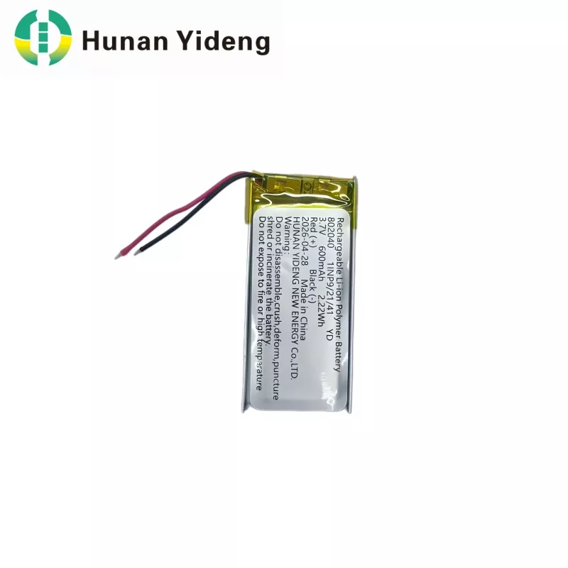 802040 600mAh oppladbart batteri for taleopptaker og elektriske leker