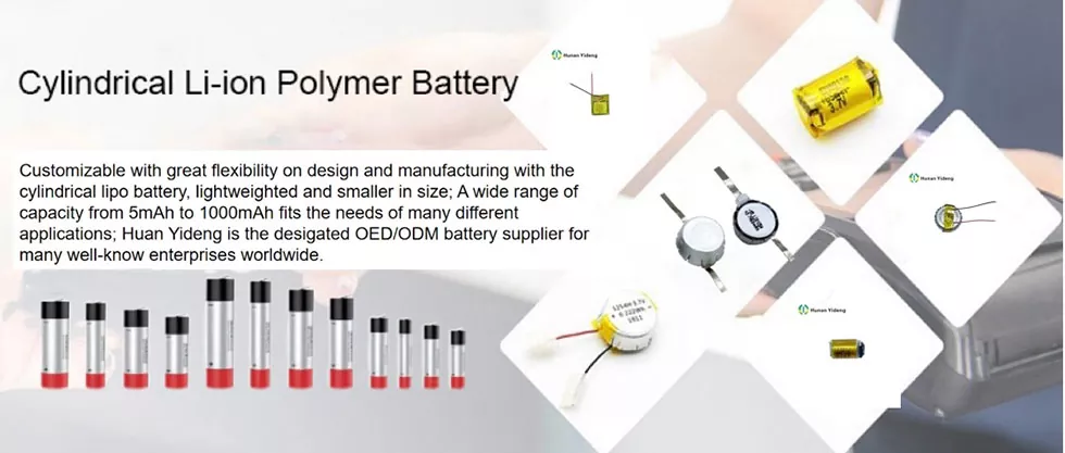 08570 3.7V 280mAh Slim Cylindrical Li-Polymer Battery